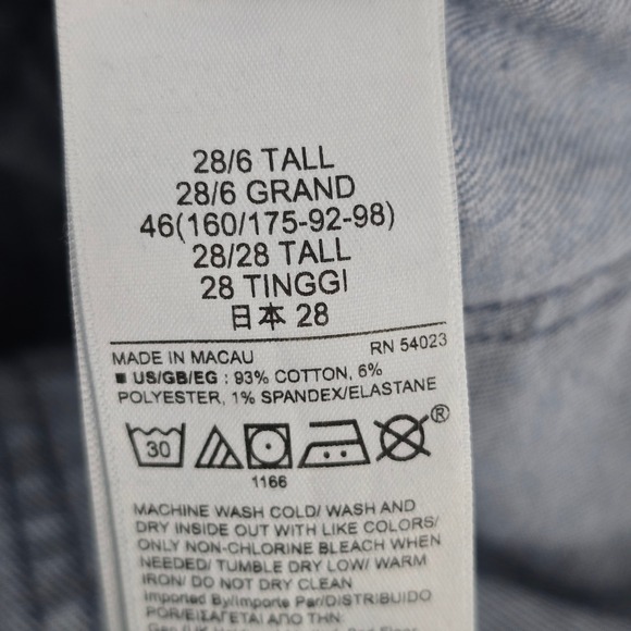 GAP Kick Fit High‎ Rise Jeans Women's 28x28 Tall Medium Wash Blue Denim - Picture 8 of 9